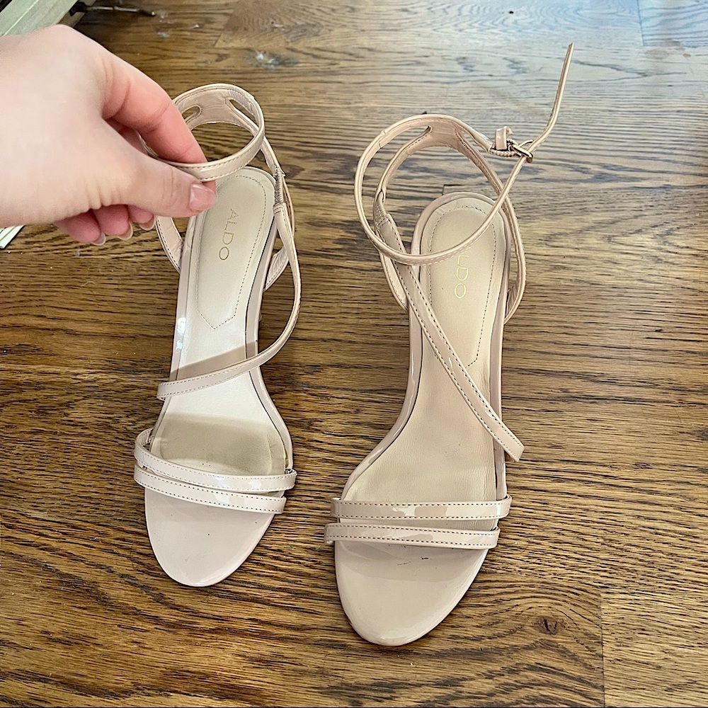 ALDO pink nude patent heels